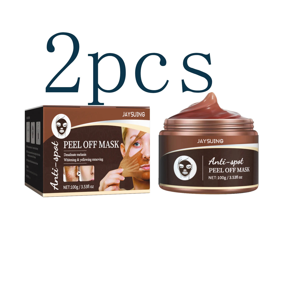 Hoygi Brightening Peel-Off Jelly Mask – Cleansing & Hydrating Peel-Off Face Mask Qst 2pcs