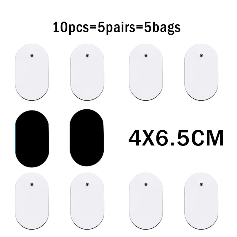 TENS EMS Electrode Pads – Reusable Self-Adhesive Gel Patches TENS EMS Electrode Pads Qst 10Pcs