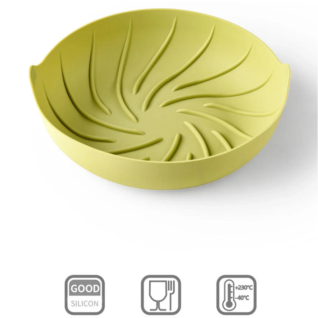 Silicone Air Fryer Basket Non-Stick Baking Pan Inner Pot Silicone Baking Pan Qme
