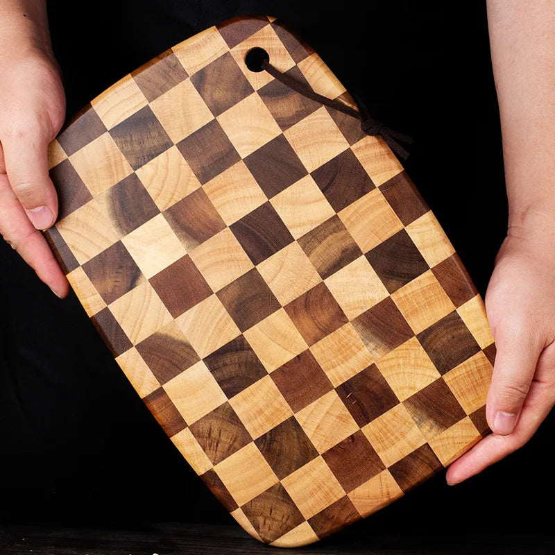 XITUO Acacia Wood Oval Cutting Board – Non-Slip Chopping Block Wood Cutting Board Qst