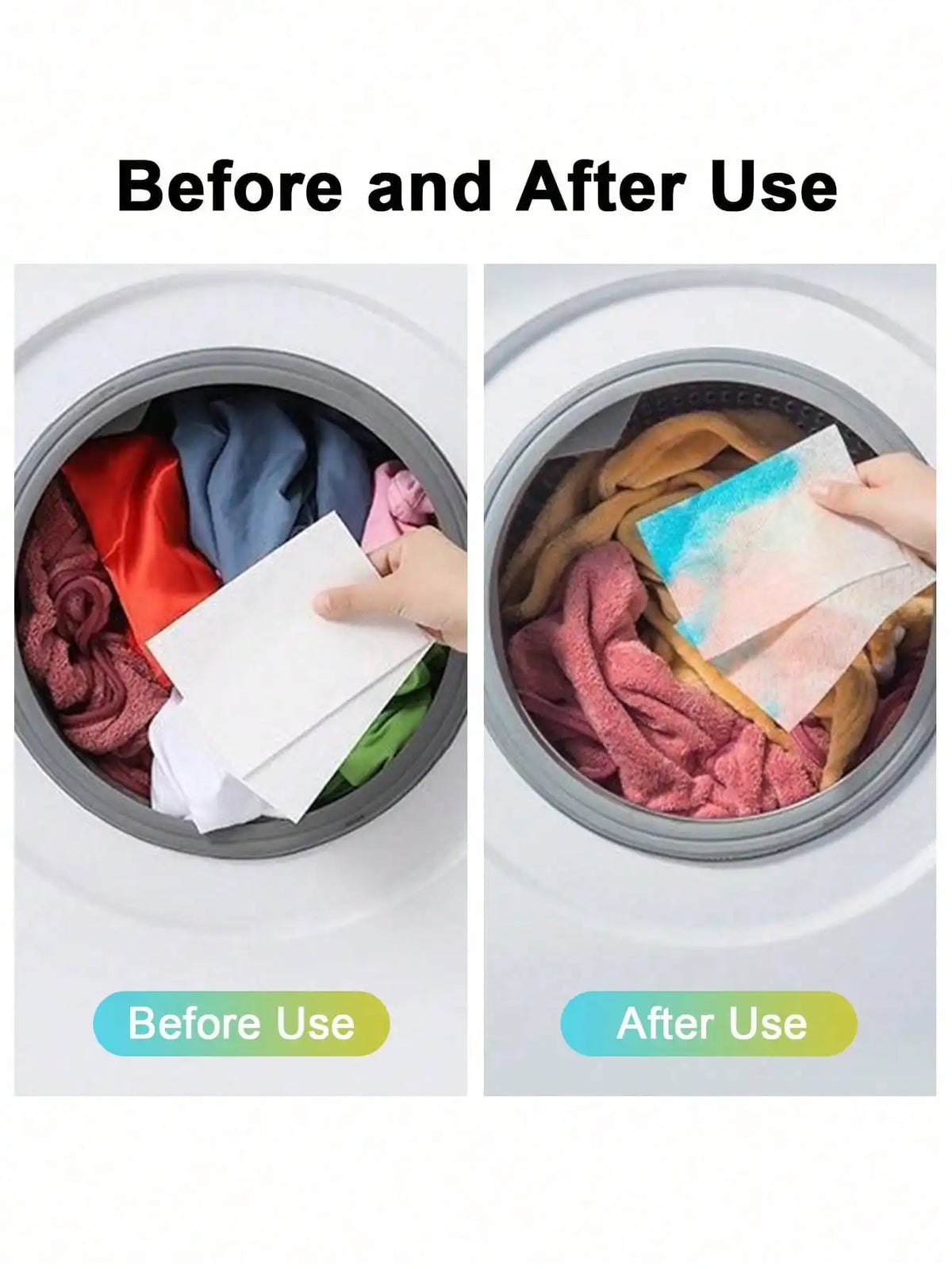 Anti-Dyeing Laundry Color Absorbing Tablets – 50 Pack | Qme Laundry Absorbing Tablets Qme