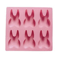 3D Tooth Shape Silicone Mold – 6 Cavity Molar DIY Baking Tray Silicone Baking Mold Qme Light pink