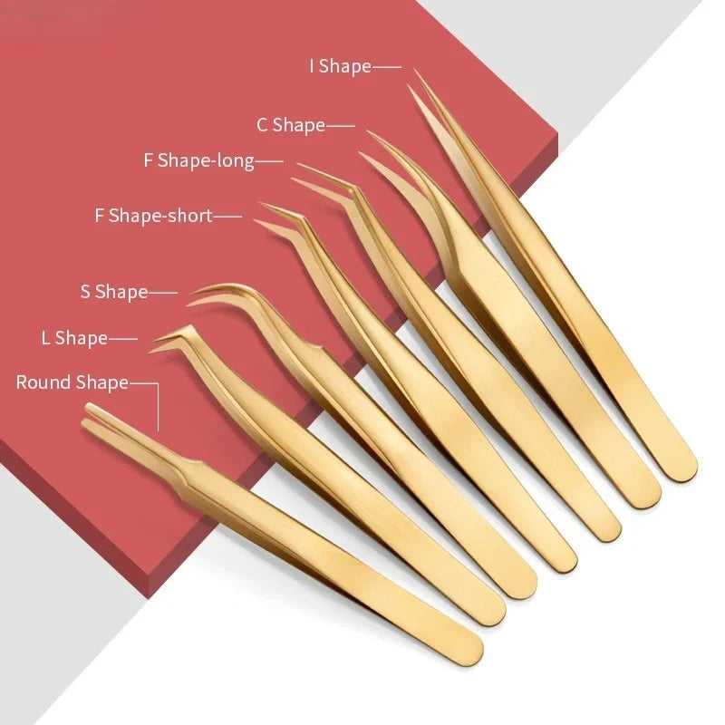 Stainless Steel Tweezers – Lash Extension & Nail Art Tool Lash & Nail Tweezers Qme