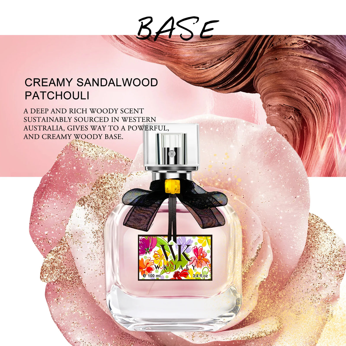 WK'JALY Floral Drunk Eau de Parfum – Rose & Sandalwood 100ml Eau de Parfum Qst