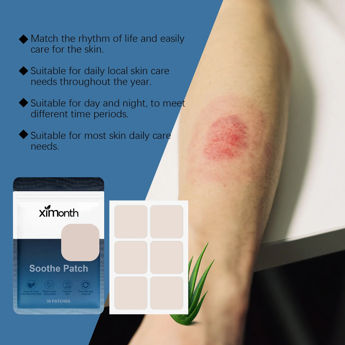 Ximonth Body Care Patches – Nourishing Skin Patches 30pc Body Care Patches Qst