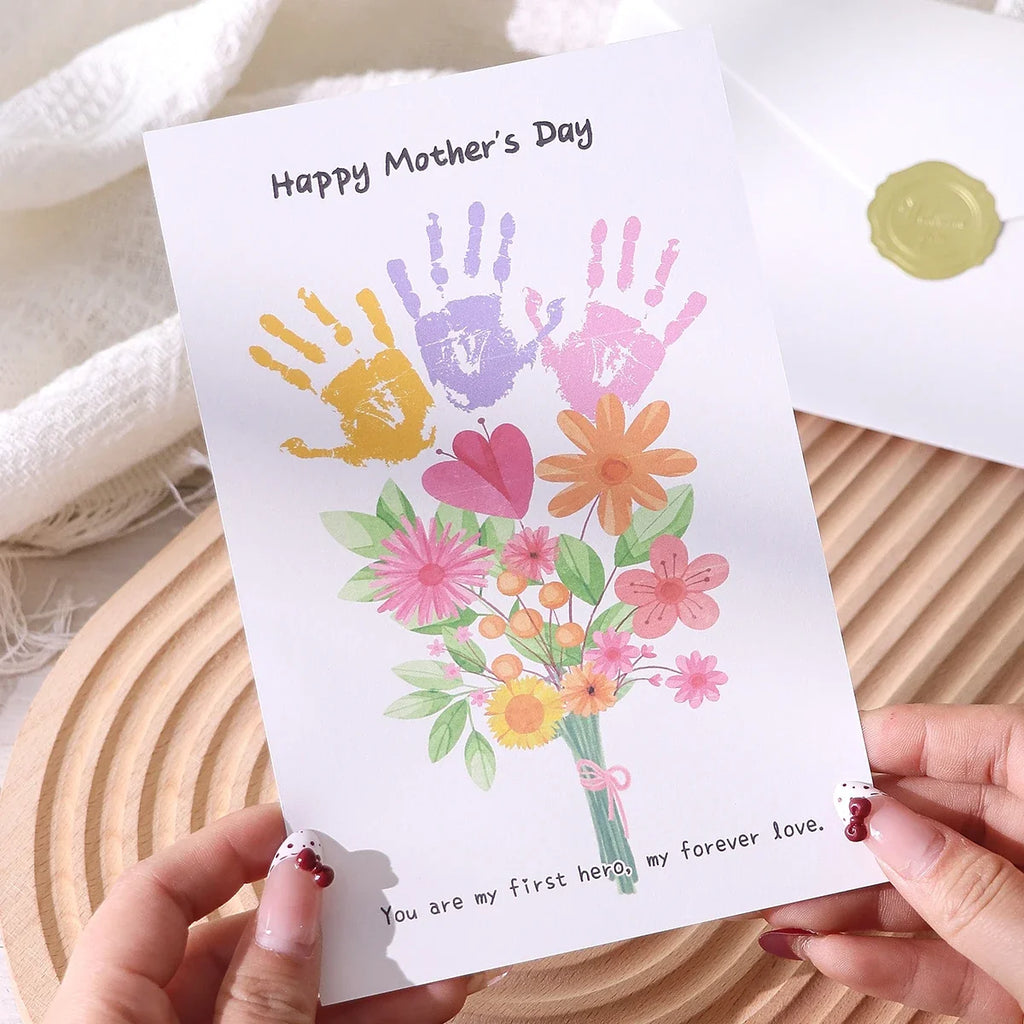 Mother's Day Greeting Card with Envelope – Floral Design Greeting Card Qme