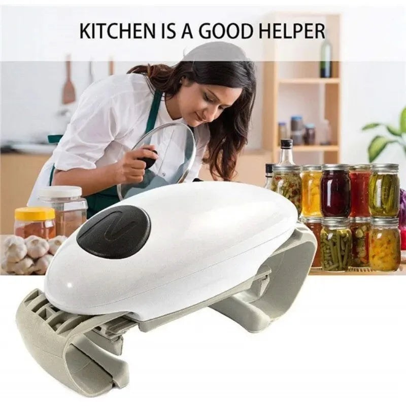 Electric Smooth Edge Can Opener – Automatic Jar & Bottle Opener Electric Can Opener Qme