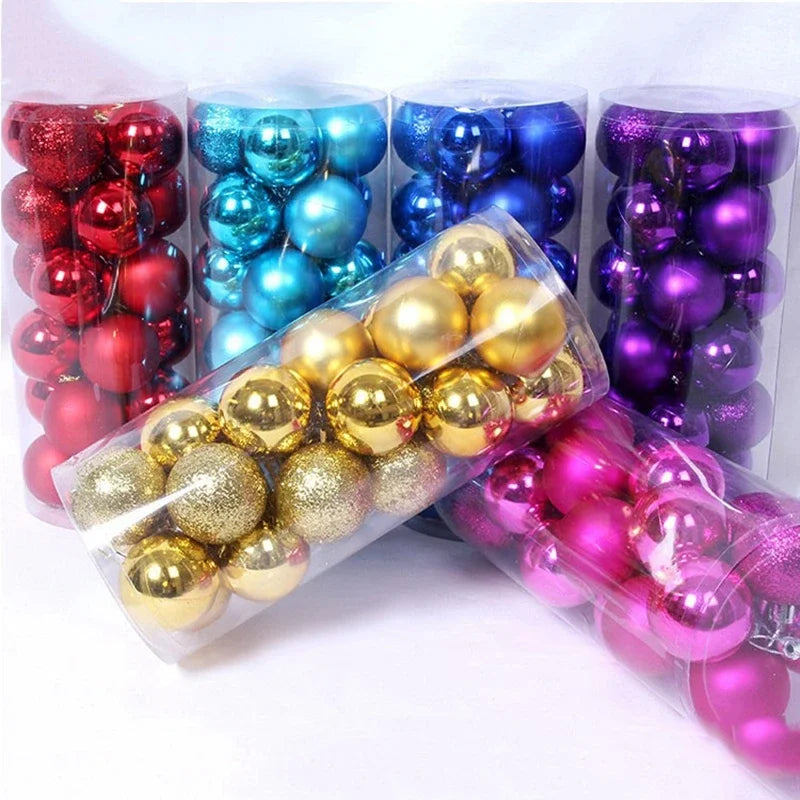 Christmas Ball Ornaments – Hanging Xmas Tree Decorations 3cm Christmas Tree Ornaments Qme