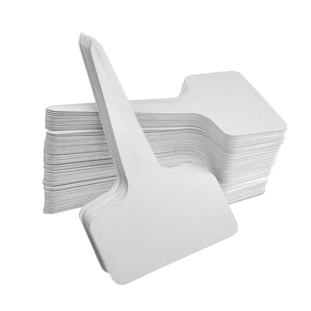 White Waterproof Garden Plant Labels PVC Sign Tags – 100pcs Garden Plant Labels Qme