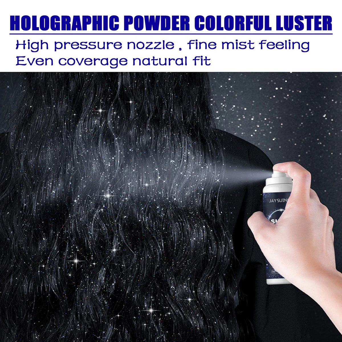 Holographic Glitter Spray for Hair & Body – Shimmer Glow Body Glitter Spray Qme