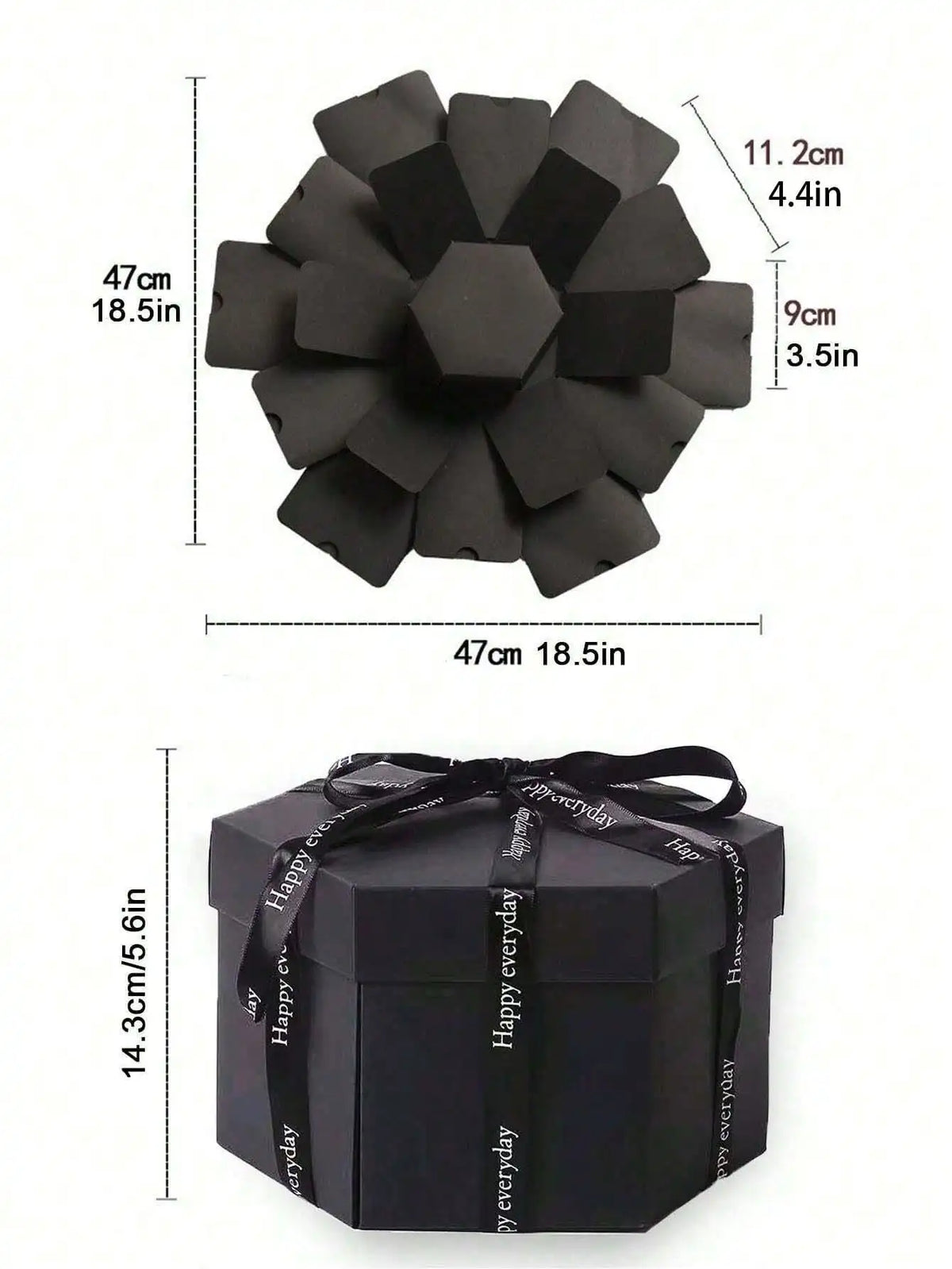 Hexagonal DIY Photo Album Surprise Gift Box – 8 Inch DIY Gift Box Qme