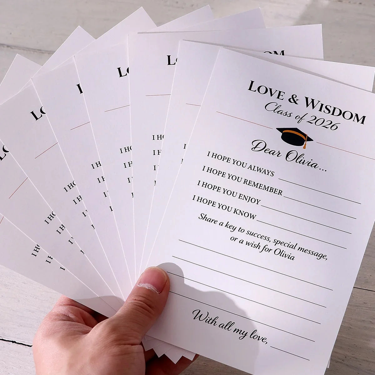 Love & Wisdom Game Cards | Graduation Tabletop Game for Students Tabletop Card Game Qme