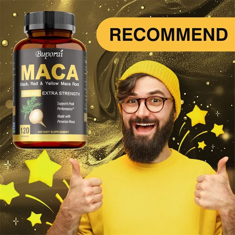 Maca Capsules – Energy, Endurance & Mood Support | Pslalae Herbal Supplement Qst