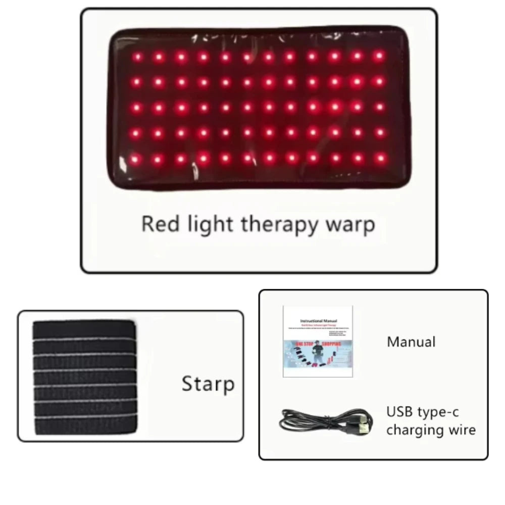 Wireless Red Light Therapy Belt 660nm 850nm – Body Wrap Pad Light Therapy Belt Qst Therapy warp