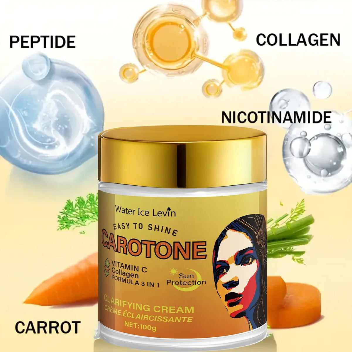 Vitamin C Collagen Sun Protection Clarifying Cream 100g Clarifying Face Cream Qme