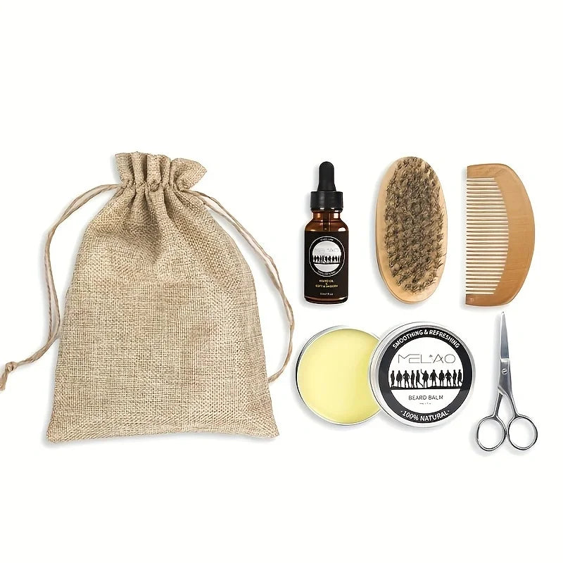 MELAO Beard Care Kit – Complete Men's Grooming Set Beard Grooming Kit Qme