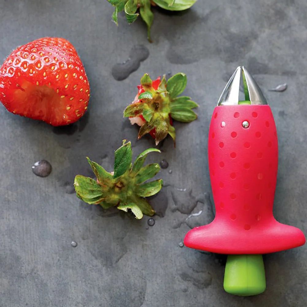 Strawberry Huller & Stem Remover – Stainless Steel Fruit Tool Fruit Prep Tool Qst