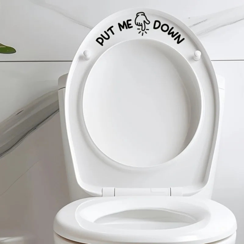 Funny "PUT ME DOWN" Toilet Vinyl Removable Decal Sticker Vinyl Wall Decal Qme