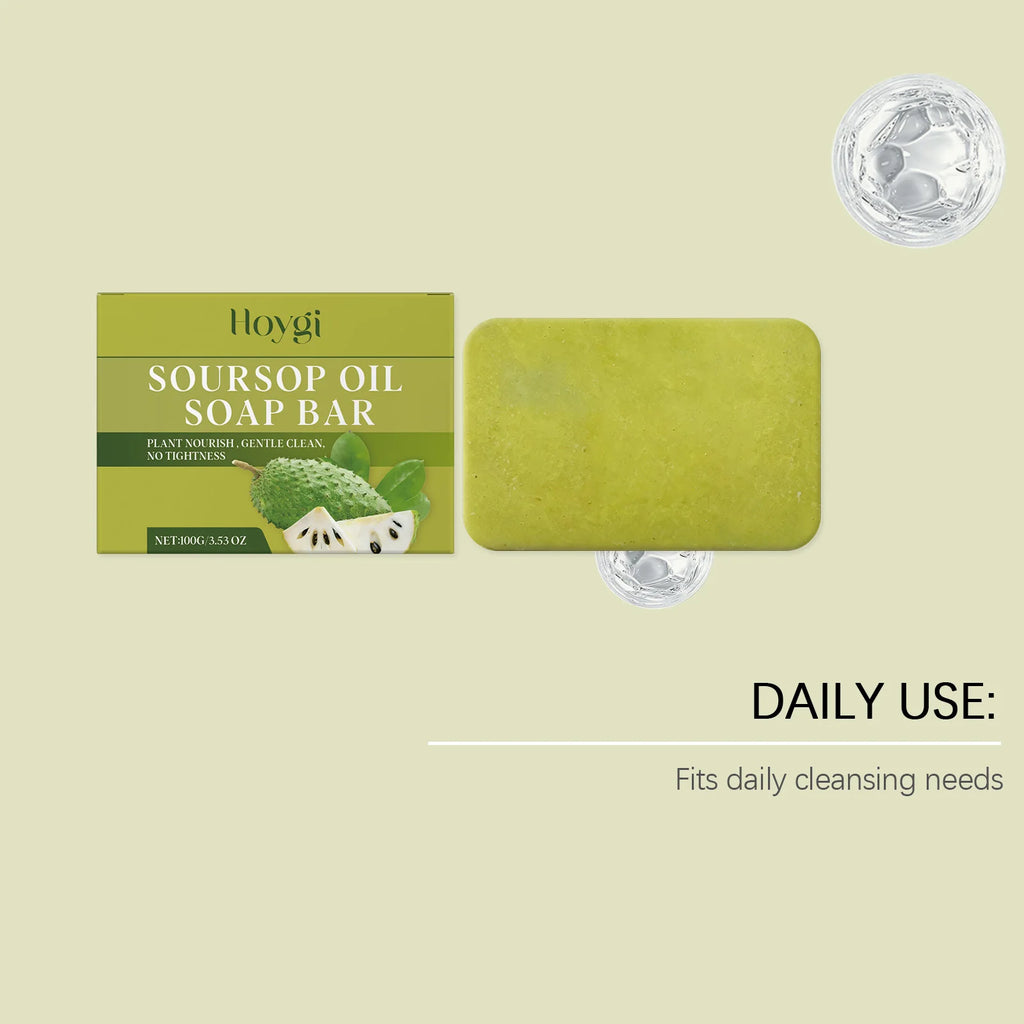 Hoygi Soursop Oil Soap – Moisturizing Body Cleansing Bar Moisturizing Bar Soap Qst