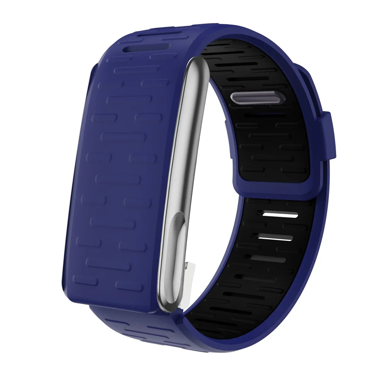 Silicone Sport Band for Whoop 5.0 – Adjustable Replacement Strap Fitness Tracker Band Qme Dark Blue-5.0MG