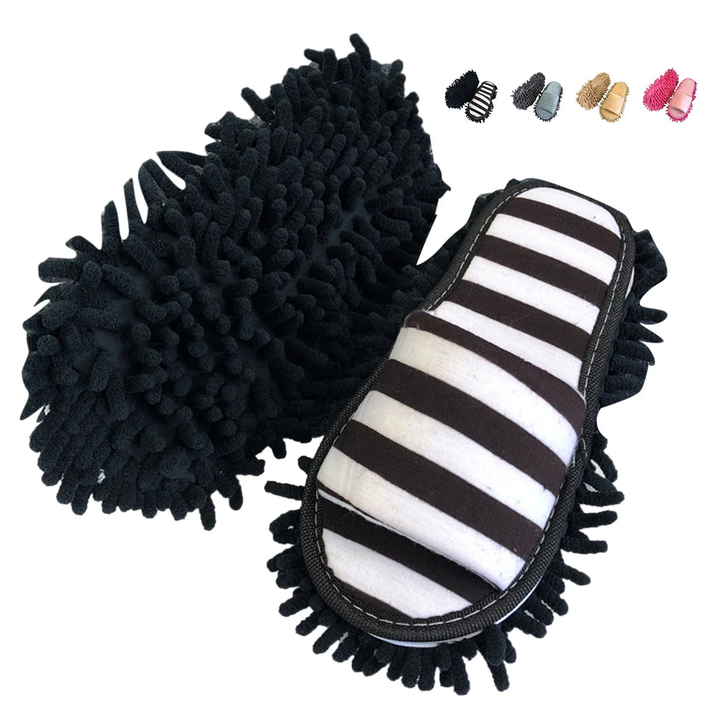Microfiber Mop Slippers – Open Toe Floor Cleaning Socks Mop Cleaning Slippers Qme