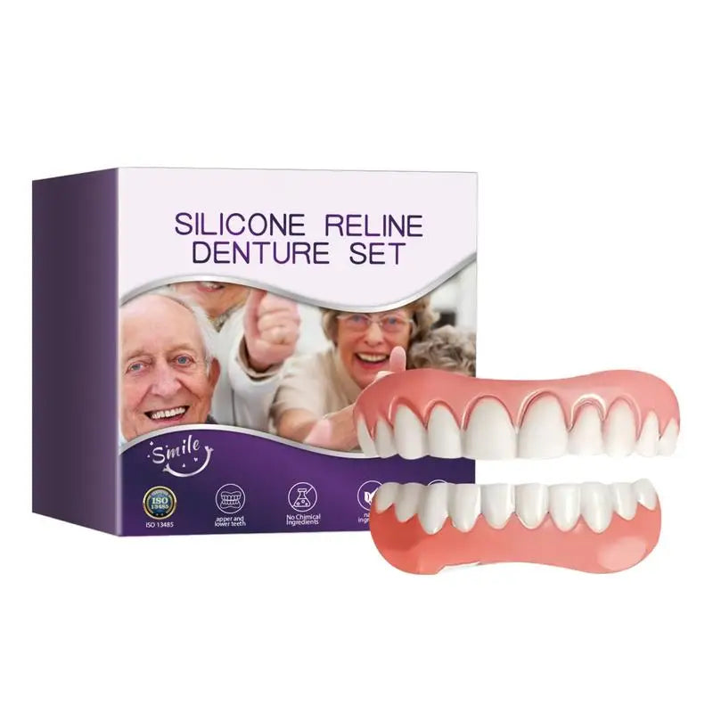 Silicone Denture Set – Flexible Upper & Lower Veneers Cosmetic Dental Veneers Qme