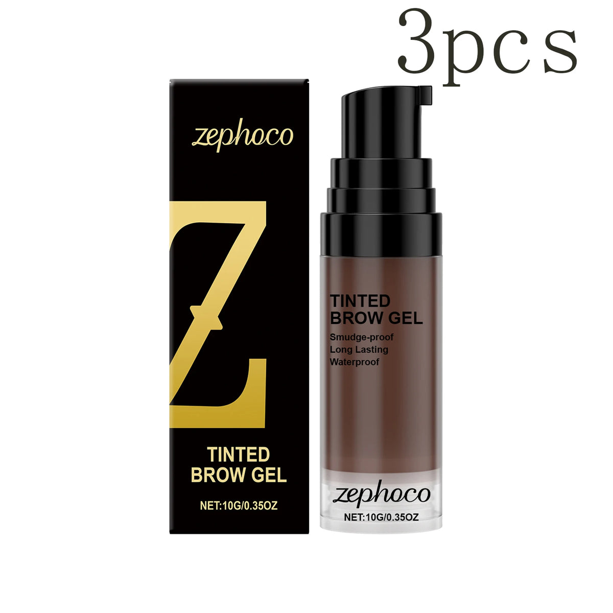 Zephoco Waterproof Eyebrow Tint Gel – Long-Lasting Brow Color Eyebrow Tint Gel Qst 3pcs