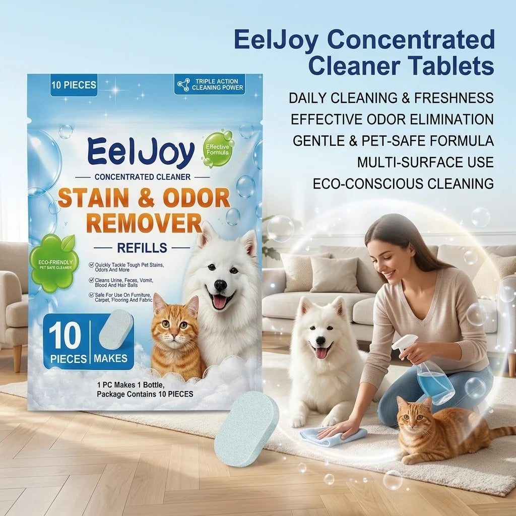 Pet Stain & Odor Remover Tablets 10-Pack | Fabric Cleaner Pet Stain Remover Qme