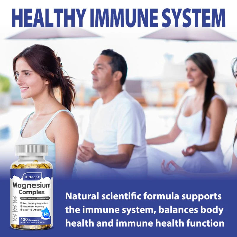 Magnesium Glycinate Capsules 120ct – Vegan, Non-GMO Supplement Mineral Supplement Qst