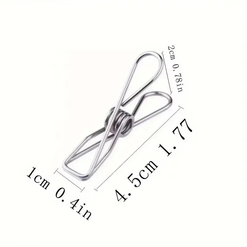 Stainless Steel Clothes Pins – 20 Pcs Durable Metal Laundry Pegs Metal Laundry Pegs Qme