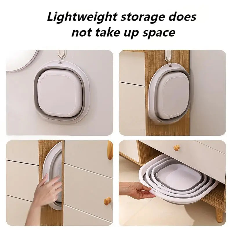 Large Foldable Washbasin | Portable Collapsible Basin for Travel Collapsible Washbasin Qme