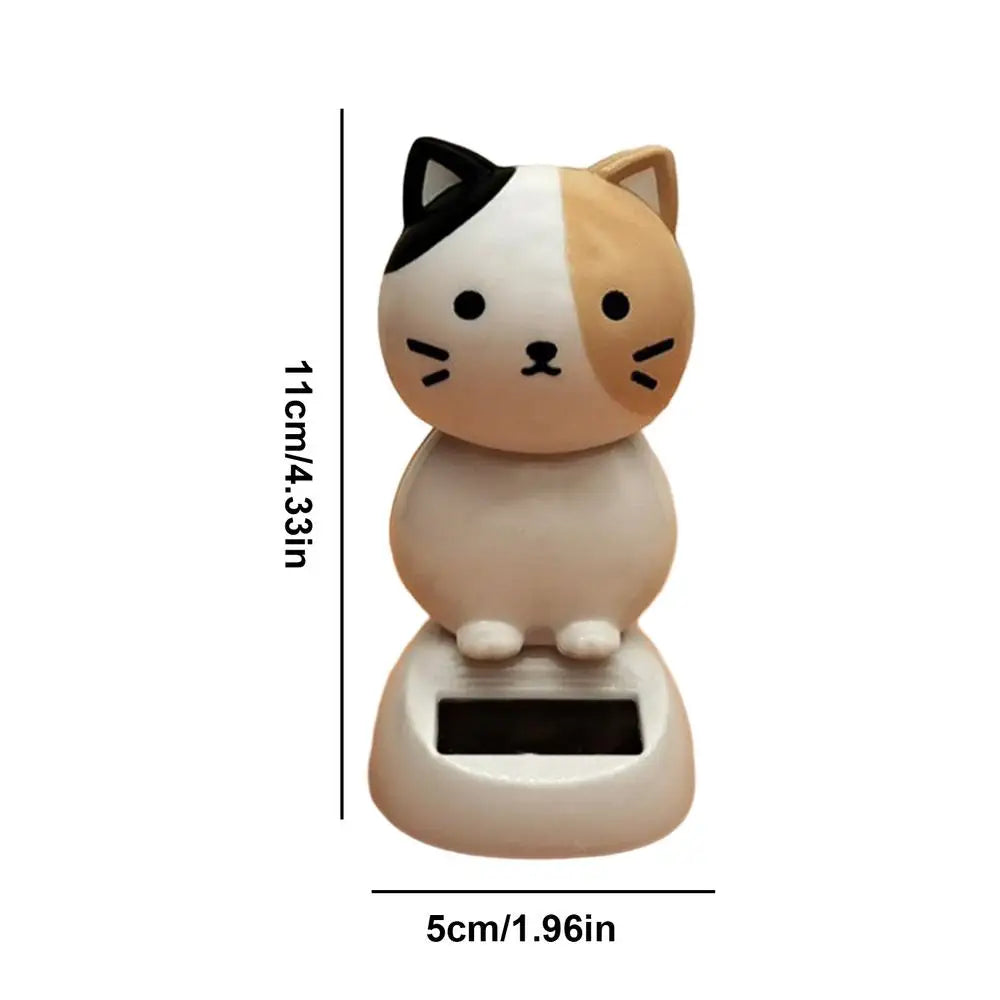 Solar Shaking Cat Dashboard Ornament – Battery-Free Car Decor Car Dashboard Ornament Qst E