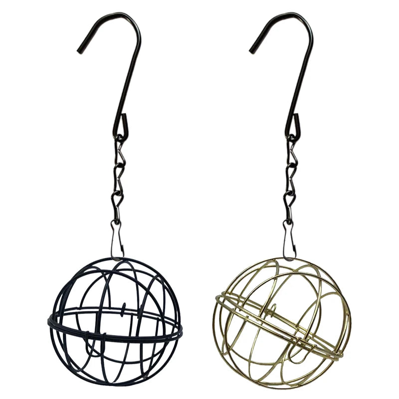 Metal Suet Ball Bird Feeder with Hanging Chain | Outdoor Garden Bird Feeder Qst
