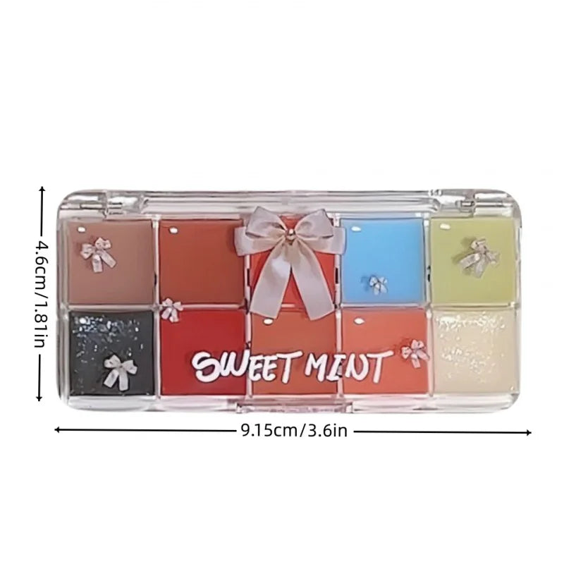 2-Pack 10-Color Tinted Lip Jelly Palette – Mirror Gloss Lipstick Lip Jelly Palette Qst
