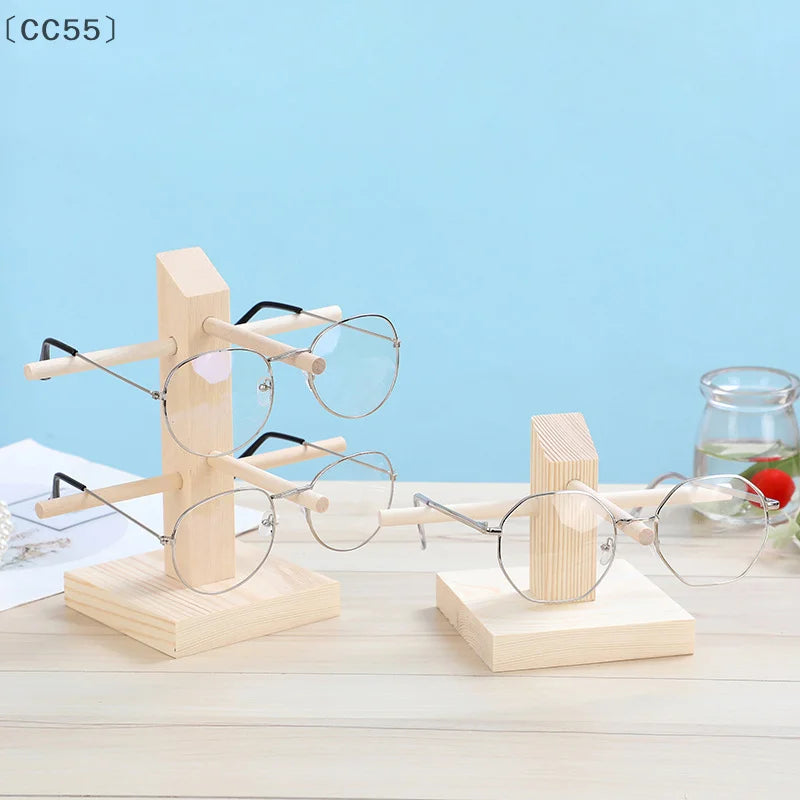 Wooden Sunglass Display Stand – Single Layer Eyeglass Rack Eyeglass Display Stand Qst