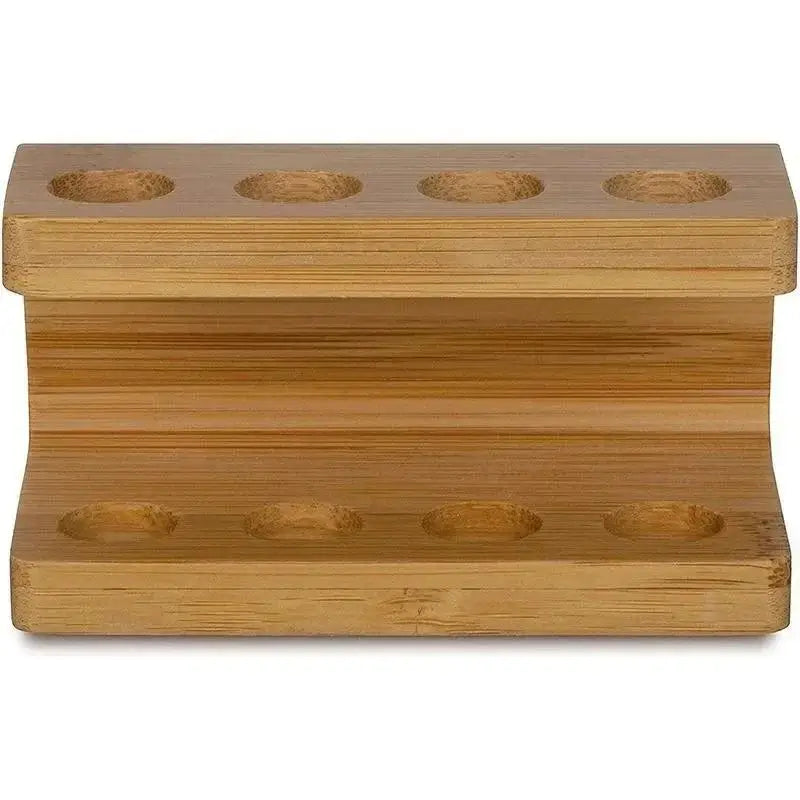 Bamboo Toothbrush Head Holder Stand – Multi-Slot Space Saver Toothbrush Head Holder Qme