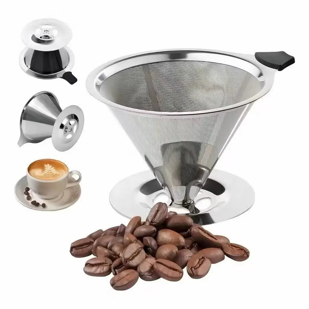 103 Reusable Stainless Steel Coffee Filter – No Paper Needed Coffee Filter Qst