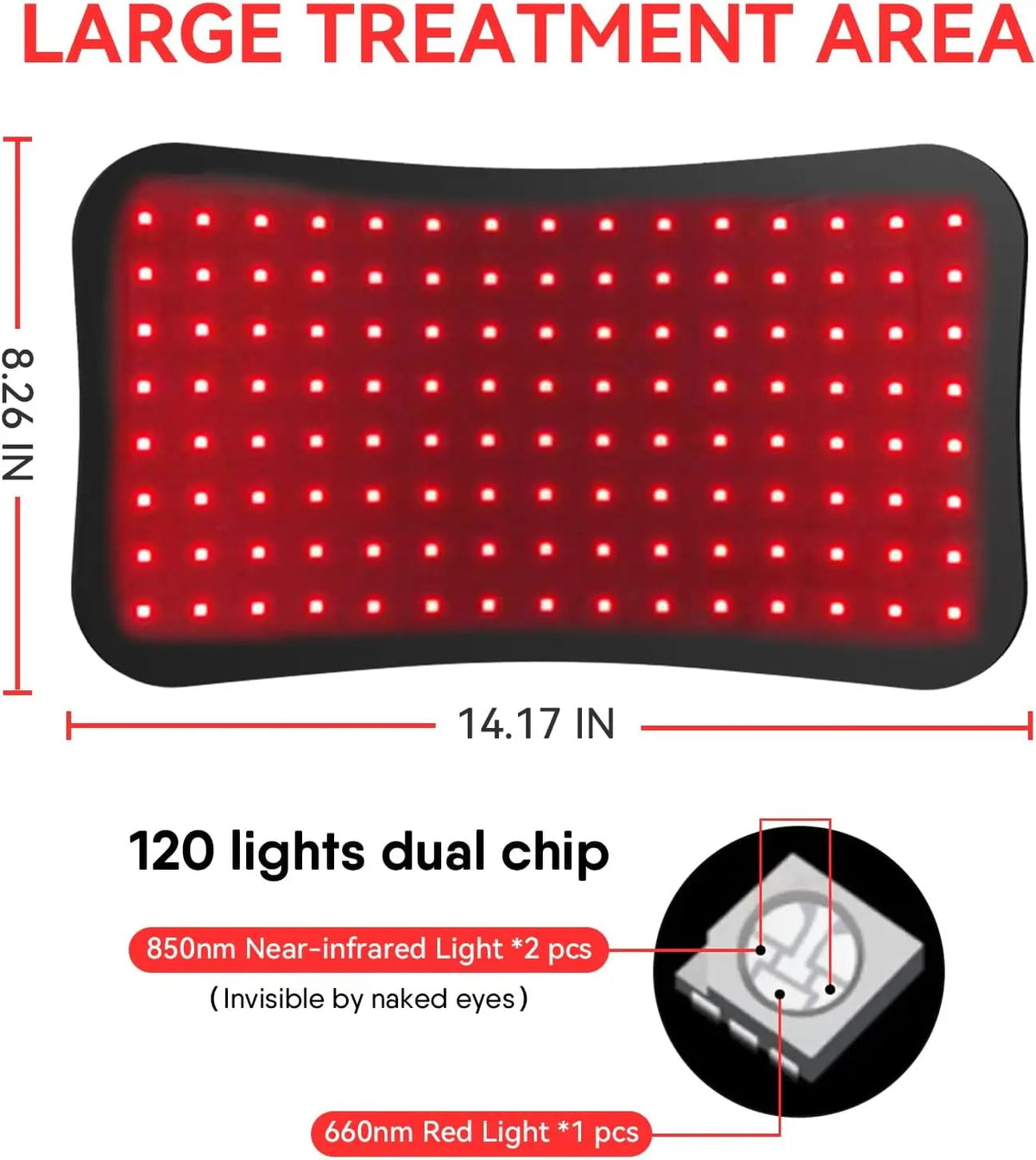 Red Light Therapy Panel 660nm 850nm Adjustable Stand LED Red Light Therapy Panel Qst