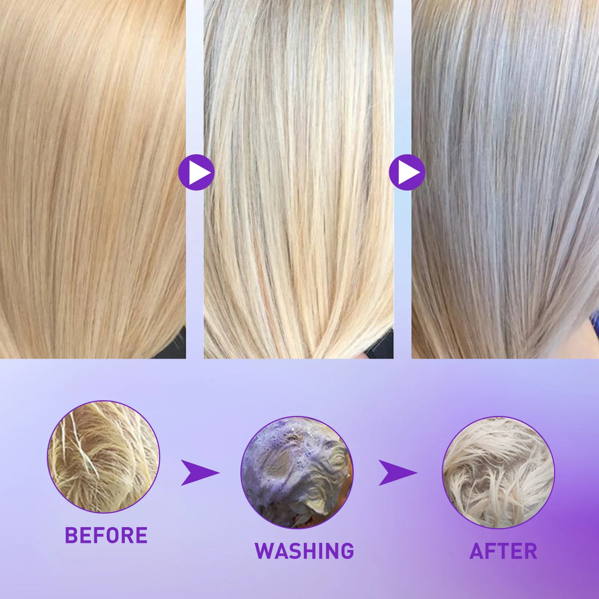 EELHOE Purple Shampoo – Tone Blonde & Bleached Hair 30ml Purple Toning Shampoo Qst