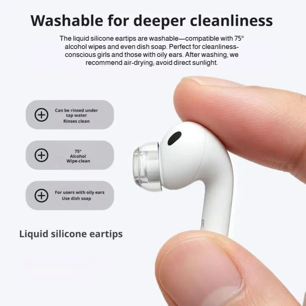 Silicone Ear Tips for AirPods Pro 3 | Replacement Earbuds Cap Earphone Accessories Qme