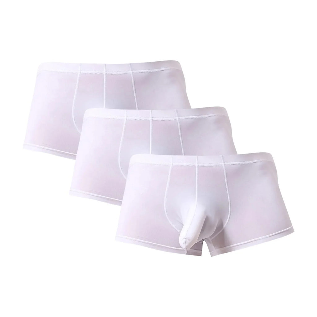 Men's Lightweight Elastic Waist Boxer Shorts – 8 Colors Men's Boxer Shorts Qme White L