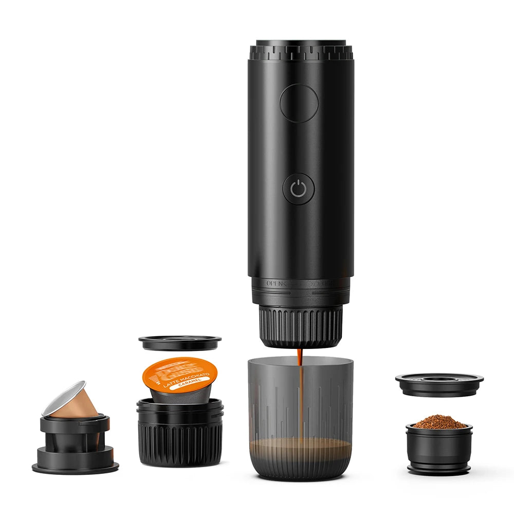 RECAFIMIL Portable Espresso Machine 20 Bar Wireless Travel Portable Espresso Machine Qst 3 IN 1 black
