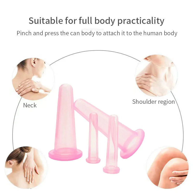 Silicone Vacuum Cupping Massage Jars – Facial Suction Cups Facial Cupping Tool Qme
