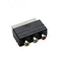 21-Pin SCART to 3-RCA AV Adapter for TV DVD VCR Game Console AV Cable Adapter Qme 1 set