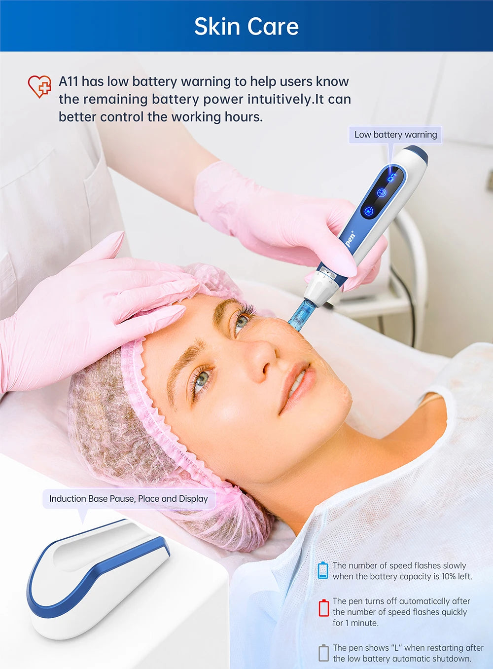 Dr. Pen A11 Wireless Microneedling Pen + 2x 18-Pin Cartridges Microneedling Pen Qst