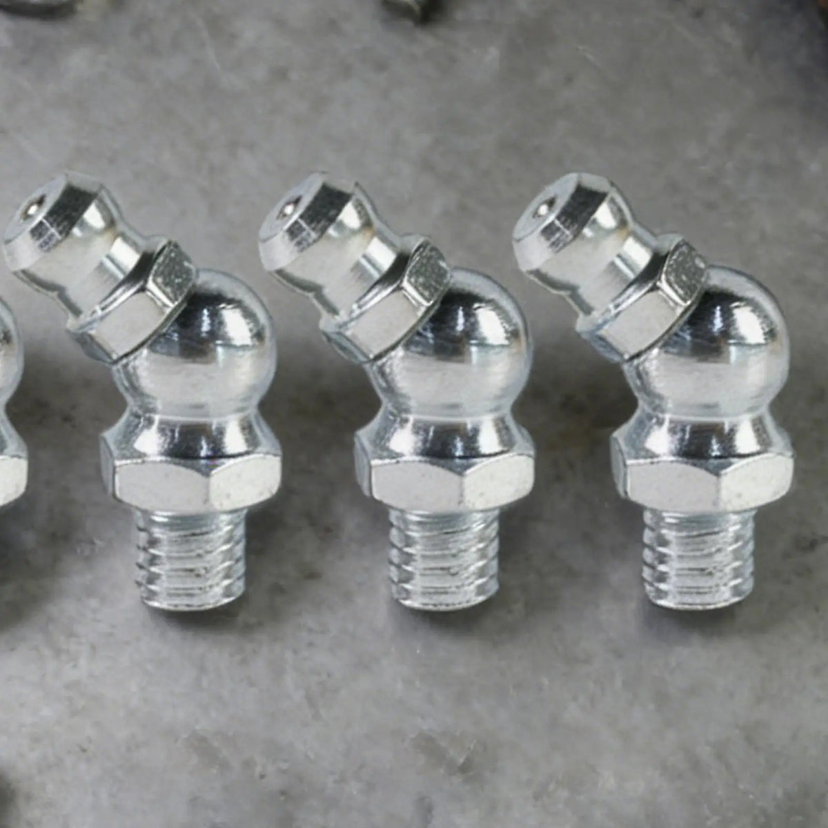 90° Metric Grease Fittings Elbow Hydraulic Nipples 10-Pack Grease Fittings Kit Qme