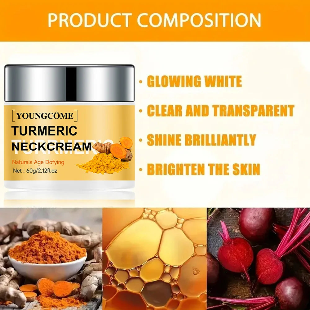 YOUNGCOME Turmeric Neck Cream – Anti-Aging Moisturizer Neck & Face Cream Qst