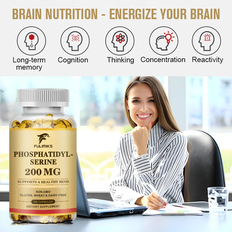 PhosphatidylSerine Capsules – Brain, Memory & Focus Support Brain Health Supplement Qst