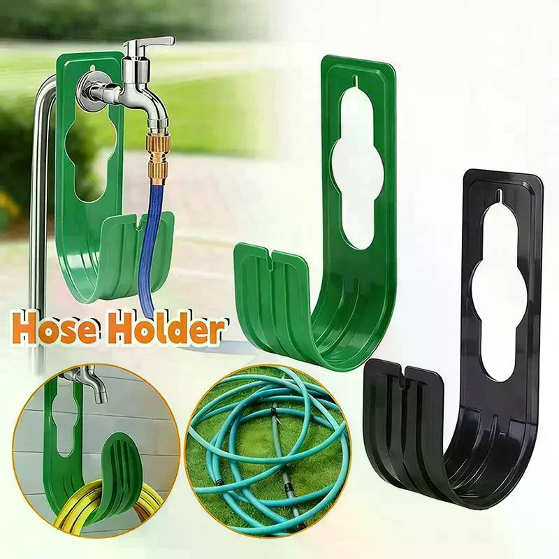 Heavy-Duty Outdoor Wall-Mounted Garden Hose Storage Rack Garden Hose Rack Qme