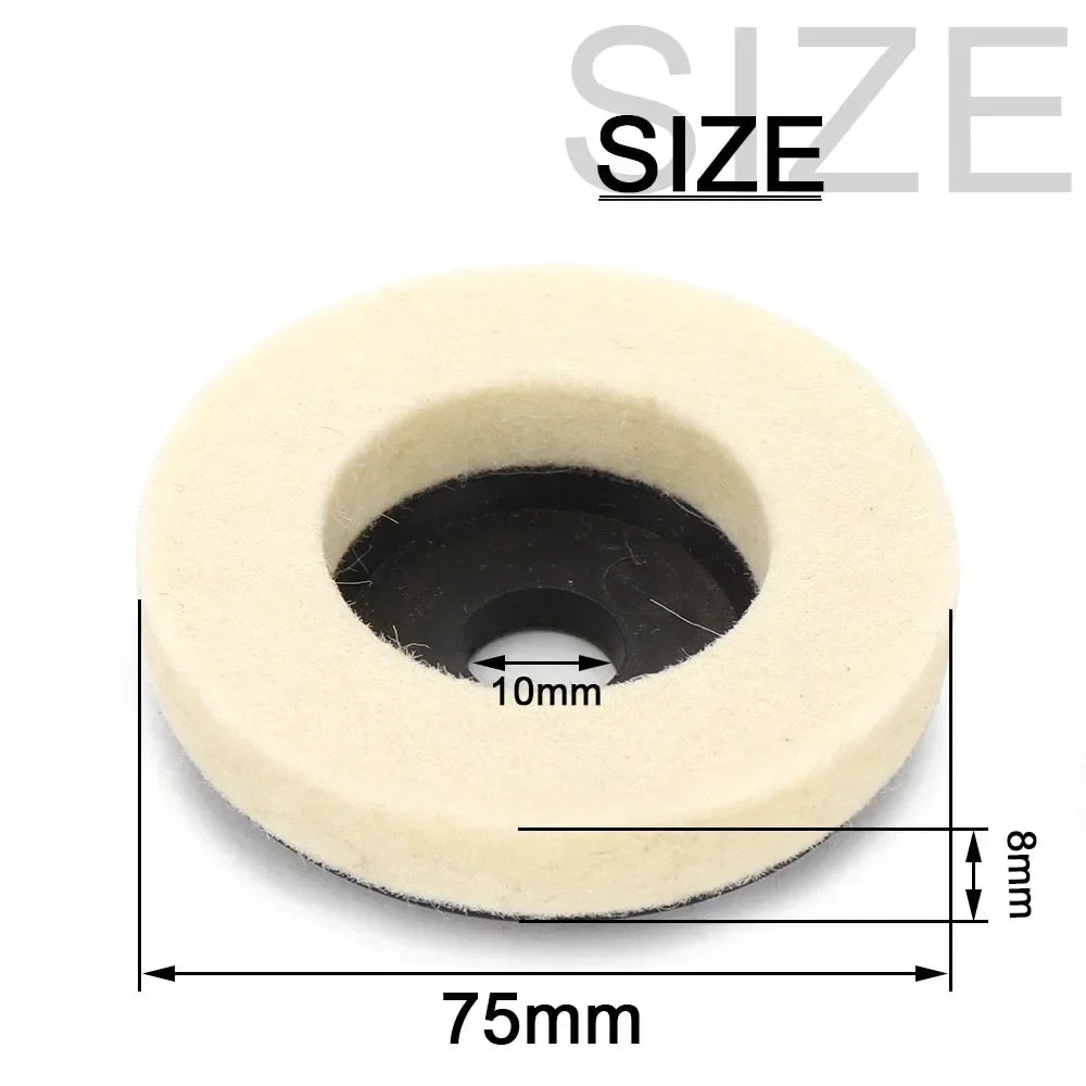 Wool Polishing Wheel Pads – Felt Disc for Metal Marble Glass Polishing Wheel Pad Qme 3inch